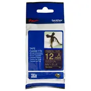 Tze-Rn34 dekor.auduma lente, Zelts uz Tumši Zilu, 12Mm x 4Metri  Tzern34 4977766770439