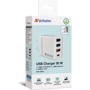 Verbatim Chr-30Eu2 Usb Charger 30W with  2 x Usb-A 10W White 49701 0023942497011 481194