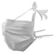 Vienreizlietojamas sejas maskas, aizsienamas, Unigloves,Baltas, 50Gb.  Li000022 2002 W