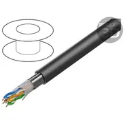Wire F/Utp Cat 6 4X2X23Awg Cu wire Pe black 305M  Dk-Tp622