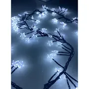 Led Ziemassvētku iekštelpu virtene ar zvaigznēm / cluster auksti balta 300 diodi 8 režīmi 6,5M Ip44 savienojamā 220V 50Hz  L-181-1 2000002004820