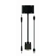 Adapteris Gembird Vga Male - Hdmi Female 0.15M Black  A-Vga-Hdmi-02 8716309124423 Kbagemada0066