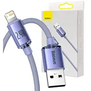 Baseus Crystal cable Usb to Lightning, 2.4A, 2M Purple  Cajy000105 6932172602734