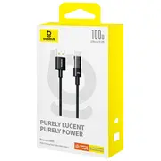 Baseus Gem Usb A to C fast charging cable 1 m 100 W Black  P10373002111-00 6932172658748 Akgbsukab0044