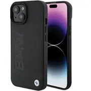 Bmw Magsafe Leather Hot Stamp Case Aizmugurējais Ādas Apvalks Priekš Apple iPhone 15 Plus  Bmhmp15Msllbk 3666339145354