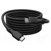 Cable Usb 4.0 C plug,both sides nickel plated 0.5M black  Ak-300344-005-S