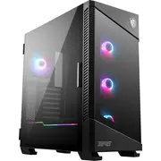 Msi Mpg Velox 100R Mid Tower Gaming Computer Case Black, 4X 120Mm Argb Fans, 1-6 Hub, light strip, Usb Type-C, Tempered Glass, Center, E-Atx, Atx, mATX, mini-ITX  4719072829315 306-7G18R21-809