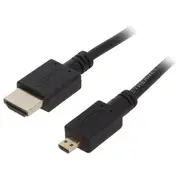 Cc-Hdmid-6 Gembird Hdmi -Hdmi Micro cable with gold-plated  connectors 1.8M, bulk package 8716309072854