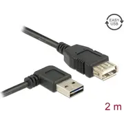 Delock Extension cable Easy-Usb 2.0 Type-A male angled left / right Gt Usb female 2 m  83552 4043619835522