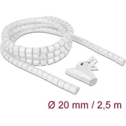 Delock Spiral Hose with Pull-In Tool 2.5 m x 20 mm white  18840 4043619188406