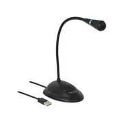 Delock Usb Gooseneck Microphone with base and mute  on / off button 65871 4043619658718