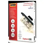 Fellowes Laminierfolie Capture A4 125Mikron glaumlnzend  100P 5307407 0077511530746