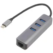 Hub Usb Rj45 socket,USB A socket x3,USB C plug 3.1 Gen 1  Ak-Ad-66