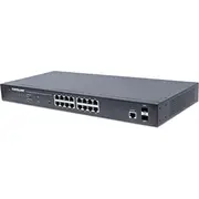 Intellinet 561341 tīkla pārslēgs Vadīts L2 Gigabit Ethernet 10/100/1000 Power over Poe 1U Melns  0766623561341 216919