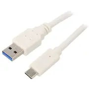 Kabelis Gembird Usb-A Male - Usb Type-C 1M White  Ccp-Usb3-Amcm-1M-W 8716309097499 Kbagemusb0006