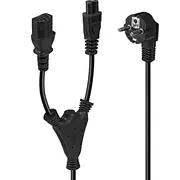 Lindy Schuko to 1X Iec C13 and C5 Y-Cable, 2M  30047 4002888300476 212394