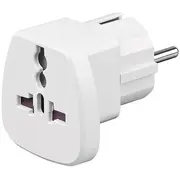 Pāreja Ac/Ac Uk/Usa/It/Ch ligzda - Euro spraudnis ar zemējumu  Ac/Ad/Eng/Usa/It-Eur