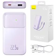 Powerbank Baseus Comet with Usb to Usb-C cable  10000Mah 22.5W Purple Ppmd020005 6932172628772