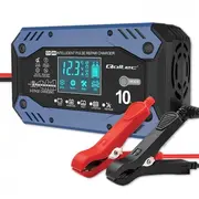 Qoltec 52482 vehicle battery charger 12/24 V Black, Blue  5901878524825 Zsaqocgni0018