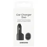 Samsung Ep-L4020Nbegeu Divi Usb 15W un Usb-C Pd 25W Ātrā Adaptīvā Auto 12V Lādētājs Melns  8806094000795
