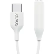 Savio Usb-C Male - 3.5 mm Female White  Ak-52 5901986047513 Aksaoiasaviak52