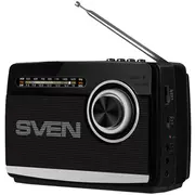 Speaker Sven Srp-535, black 3W, Fm/Am/Sw, Usb, microSD, flashlight, battery  Sv-017187 6438162017187
