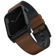 Uniq pasek Straden Apple Watch Series 4 5 6 7 8 Se Se2 Ultra 42 44 45Mm. Leather Hybrid Strap brązowy brown  Uniq-45Mm-Strabwn 8886463679630 39269097