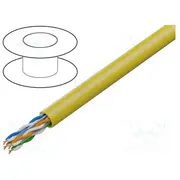 Wire U/Utp 4X2X23Awg wire Cca Pvc yellow 305M Øcable 5.6Mm  Lcu6-10Cc-0305.Y Lcu6-10Cc-0305-Y