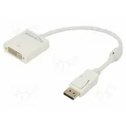 Adapter Displayport plug,DVI-I 245 socket 0.2M white  Delock-62600 62600