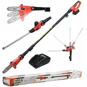 Akumulatora augsto zaru zāģis un dzīvžoga šķēres 2In1 dārza dzīvžogu kopšanai 18V 1X2Ah 20Cm 415Mm Yt-828390 Yato  5906083091360
