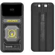 Awei P77K ārējais akumulators Powerbank  10000 mAh 22.5W Lightning, Usb-C melns 6954284011761 85076000