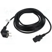 Cable Cee 7/7 E/F plug angled,IEC C13 female Pvc Len 5M  Ca-C13C11Cc-0050Bk Ca-C13C-11Cc-0050-Bk