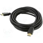 Cable Hdmi plug,both sides Pvc 3D,4K,Arc,Cec 2.0 5M black  Ca-Hdmi11Cc-0050Bk Ca-Hdmi-11Cc-0050-Bk