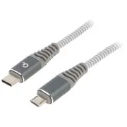 Cable Usb 2.0 B micro plug,USB C plug 1.5M white-grey  Cc-Usb2B-Cmmbm-1.5 Cc-Usb2B-Cmmbm-1.5M