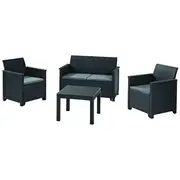 Dārza mēbeļu komplekts Elodie 2 Seater Sofa Set ar galdiņu Classic pelēks  29209485939 8711245147970