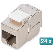 Digitus Cat 6A compact keystone module, shielded, tool-free mounting connection. 24 pcs.  Dn-93615-S-24 4016032505228
