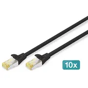Digitus Cat 6A S/Ftp patch cable, 10 pieces  Dk-1644-A-030-Bl-10 4016032469230 Wlononwcrpoio