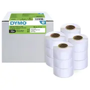 Dymo Authentic Labelwriter Address Labels  28Mm x 89Mm 12 Rolls of 130 Easy-Peel 1,560 Count Self-Adhesive for Label Makers 2093091 3026980930912 Wlononwcrjbub