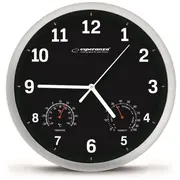 Esperanza Ehc016K Sienas pulkstenis ar termometru un gaisa mitruma mērītāju. 25Cm  5901299930069