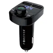 Forever Tr-330 bluetooth 4.0 Fm transmitter ar uzlādes ligzdām Usb 12  24V 3.1A 1A melns Gsm028009 5900495559005