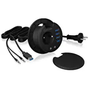 Icy Box Ib-Hub1430 socket-outlet Black  4250078169727 Wlononwcrt932