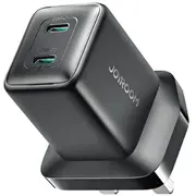 Joyroom Jr-Tcg17 45W 2 x Usb-C wall charger Uk plug - black  6941237127365