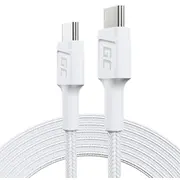Kabelis Green Cell Usb Type-C Male - Powerstream with Fast Charging 60W 2M White  Kabgc29W 5904326373440