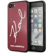 Karl Lagerfeld Klhci8Dlksre Signature Glitter Silicone Cover Aizsargapvalks Apple iPhone 7  8 Se 2020 Sarkans / 3700740445075