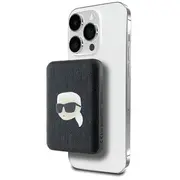 Karl Lagerfeld Klpb5Fpgkskihk Head Pin ārējais akumulators Powerbank  5000 mAh 16W Magsafe melns 3666339283933 85076000