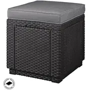 Dārza krēsls/uzglabāšanas kaste Cube ar spilvenu pelēks  29192157939 8711245128986