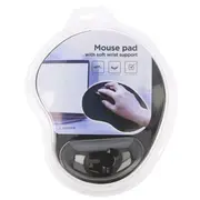 Pad black mouse,wrist gel 240X200X4Mm  Mp-Ergo-01