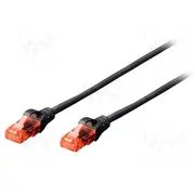 Patch cord U/Utp Cat 5E Rj45 plug,both sides stranded Cca  Dk-1512-100/Bl
