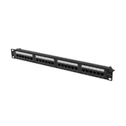 Patch panel 24 port 1U Kat6A Czarny Ppua-1024-  Ppua-1024-B 5901969428308 Nulagor00000050