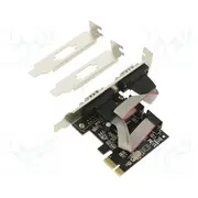 Pc extension card Pcie D-Sub 9Pin male x2,PCIe 2Mbps  Spc-22